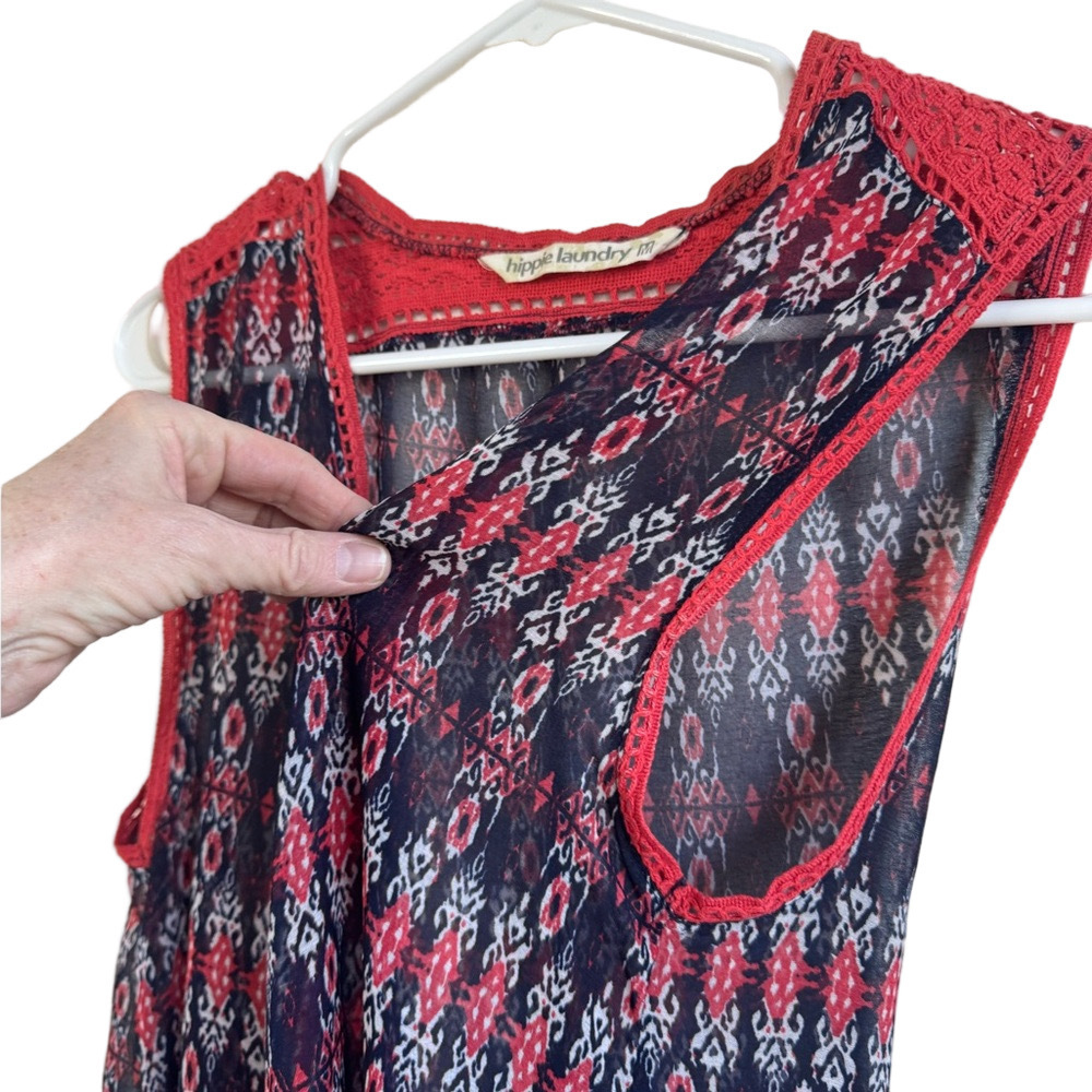 HIPPIE LAUNDRY Kimono with Crochet Detail - Picture 6 of 7